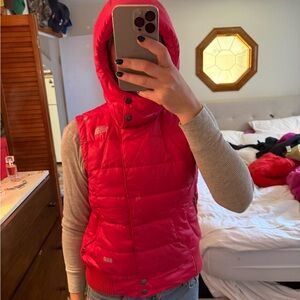North Face Coral Puffer Vest with Hood